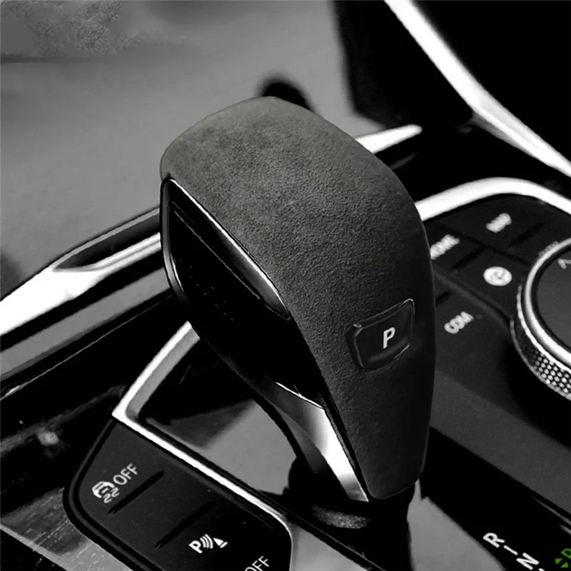 For BMW Z4 G29 17-23 Suede Black Tumbled Leather Shifter Cover Protective Case