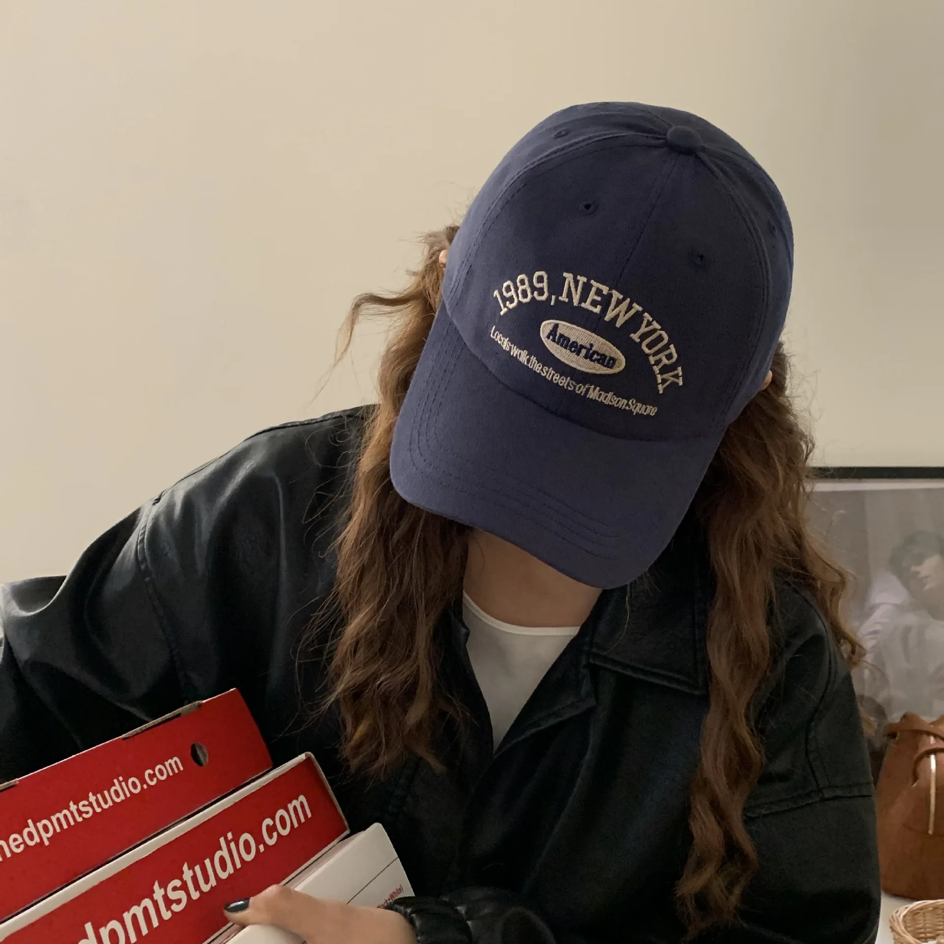 

Новинка 1989, стирающаяся хлопковая кепка в стиле New York для мужчин и женщин, бейсболки, кепка, папина Кепка