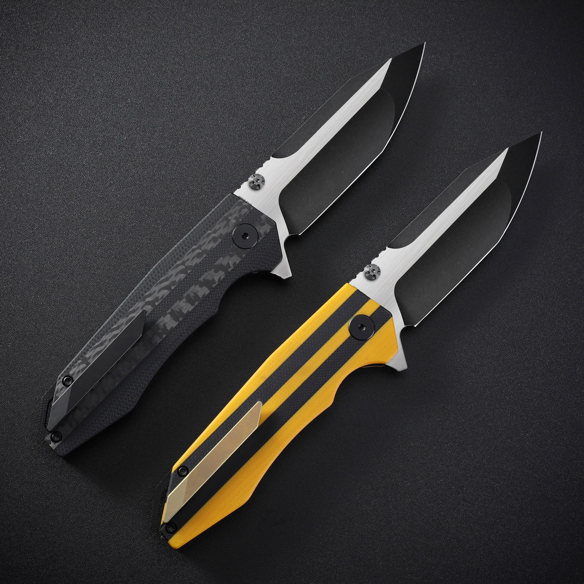 Фото Складной нож Petrified Fish PFP08 с клинком K110 Satin и рукоятью G10, керамический подшипник, Toughbuilt, для активного отдыха, кемпинга, EDC, инструменты для выживания №2