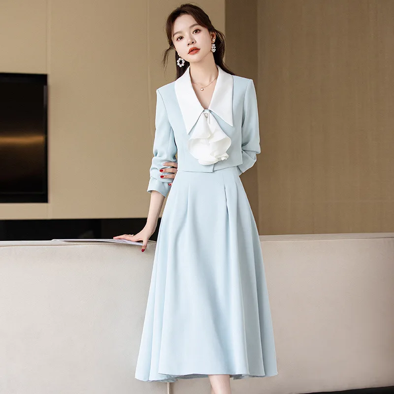 Модный костюм-юбка2024Новая весенне-осенняя женская одежда для поездок на работу