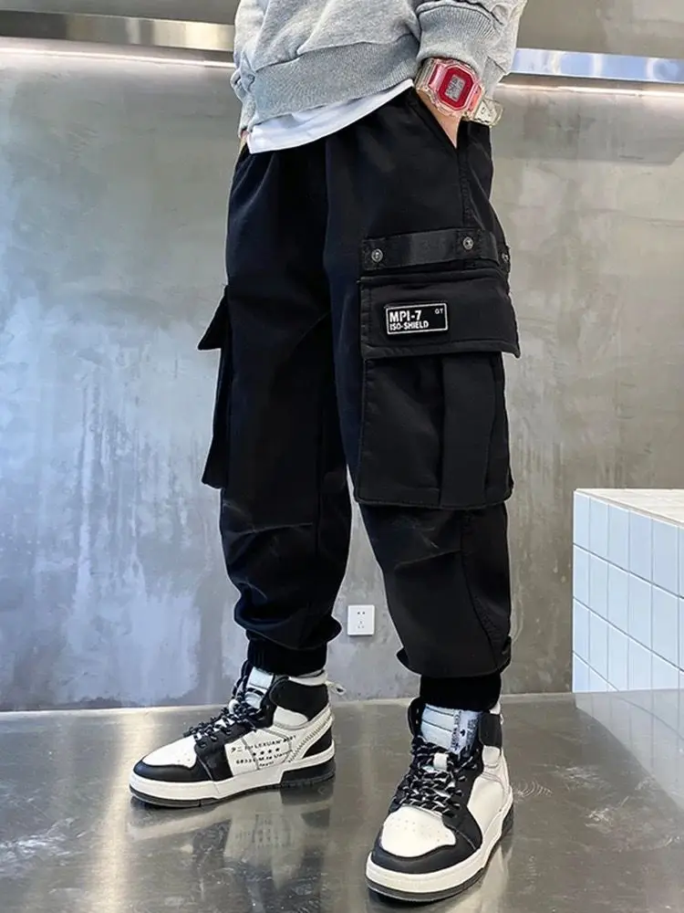 

2023 New Spring Autumn Thick Boys Pants Casual Long Style Trousers for Kids 3- 14 Years Old Teenage Children Sport Outdoor Pants