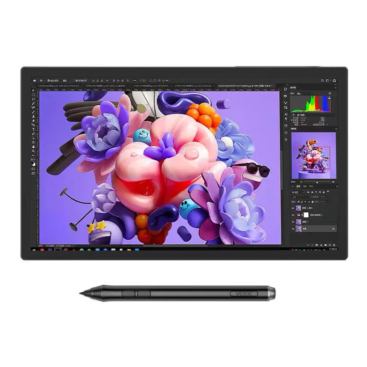 Фото Графический планшет для ПК с интерфейсом USB-C, разрешением 5080LPI, 8192 уровнями нажатия, сенсорным LCD-экраном №2