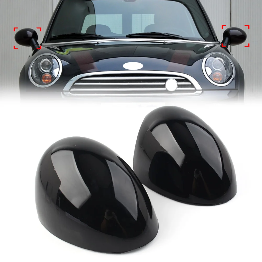 

Bright Black Car Door Wing Rearview Mirror Cover Cap For Mini R55 R56 R57 R58 R59 R60 R61 Manual Fold Mirror Only