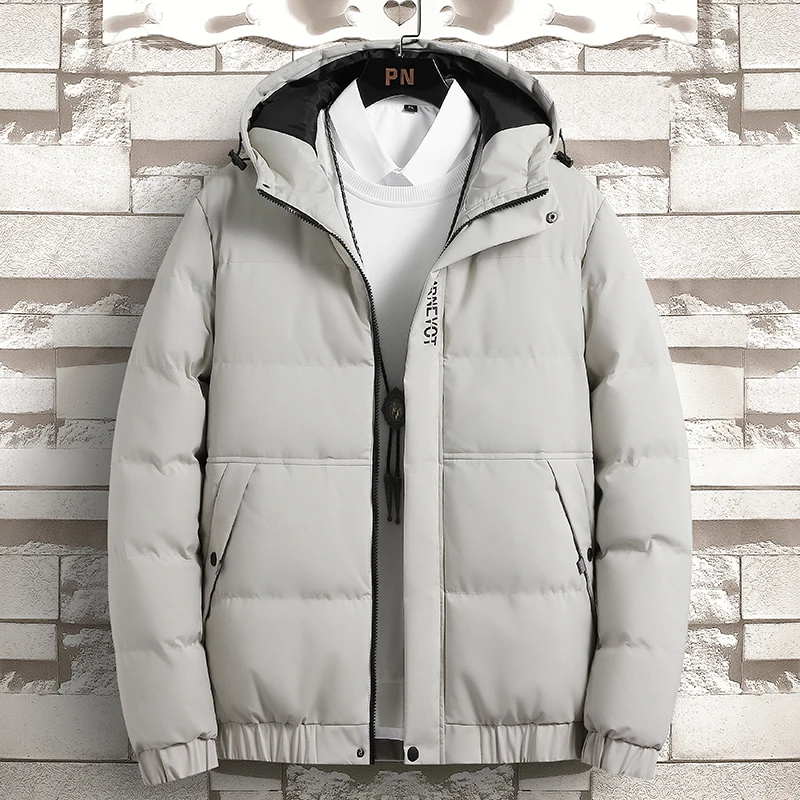 2022 New Casual Clothing Hooded Cotton Padded Jacket Men's Autumn Winter Jackets Thick Warm Outwear Parkas Coat Male