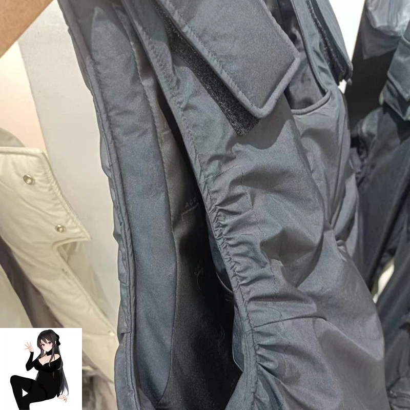 Черный пуховый жилет без рукавов ACW для мужчин и женщин зимние теплые пуховые