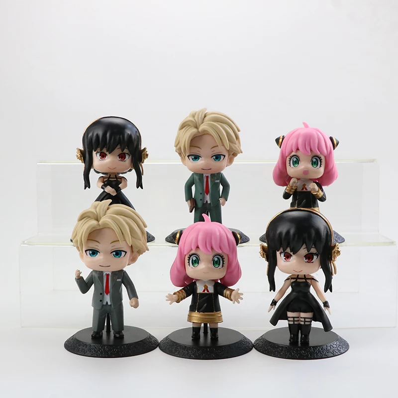 

6pcs/set Spy X Family Anime Figure Toys PVC SPY FAMILY Anya Forger Figures Model Dolls 10cm For Children Kids Gift