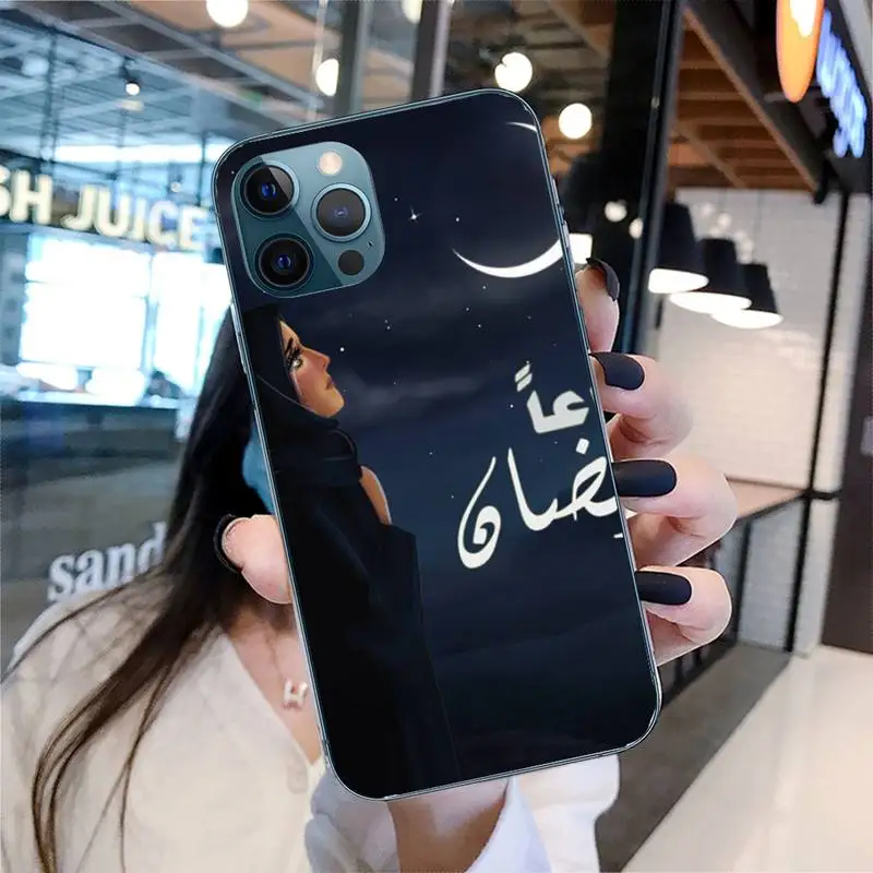 Модный чехол для телефона в арабском стиле с вуалью девушек Iphone 11 12 13 Pro Max 5s 6s 7 8 Plus