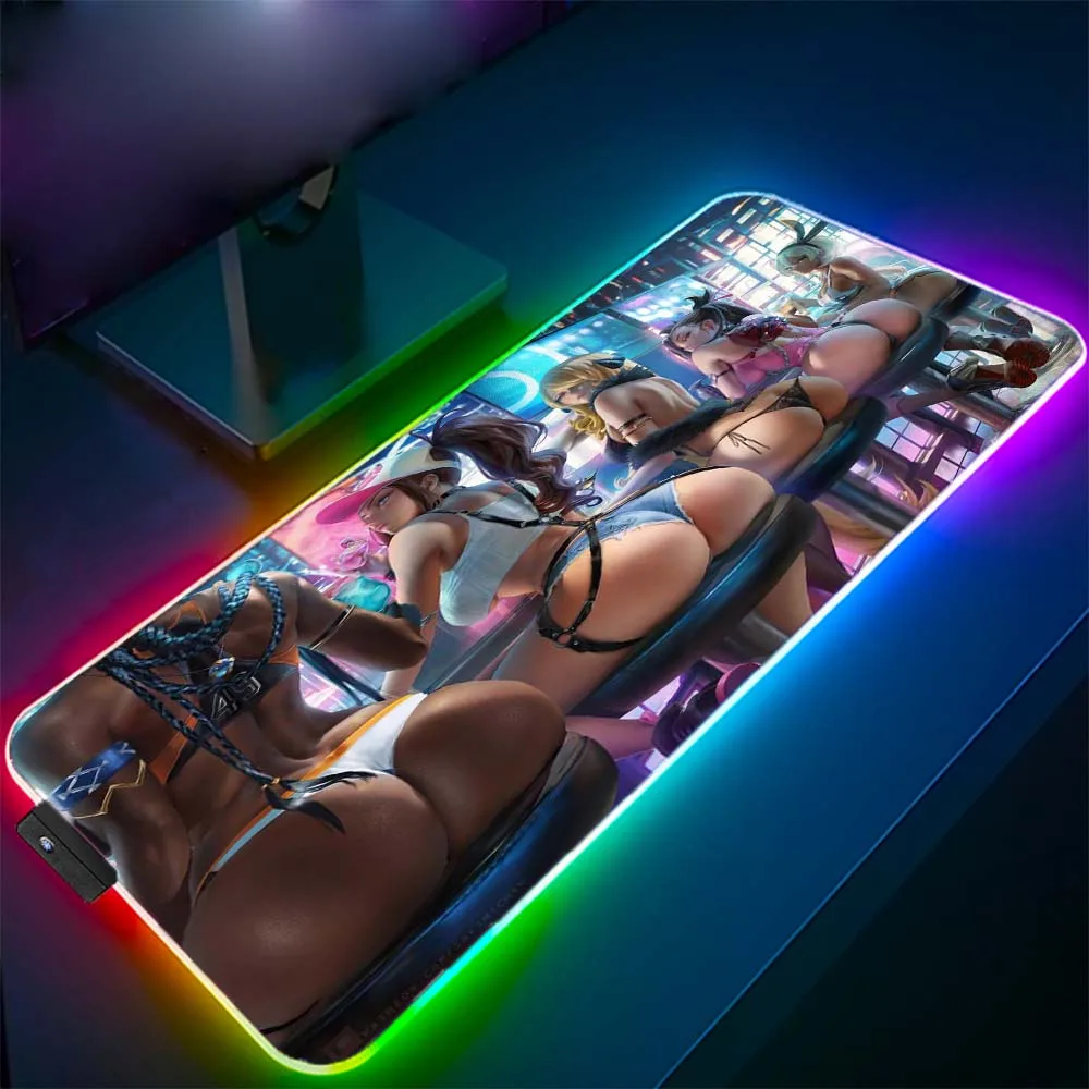 Large Mouse Pad Sexy Big Ass Girls Rgb Mouse Pad XXl Gaming Accessories Laptop Desktop LED Backlit Keyboard Anime Mouse Pad Desk Large Mouse Pad Sexy Big Ass Girls Rgb Mouse Pad XXl Gaming Accessories Laptop Desktop LED Backlit Keyboard Anime Mouse Pad Desk