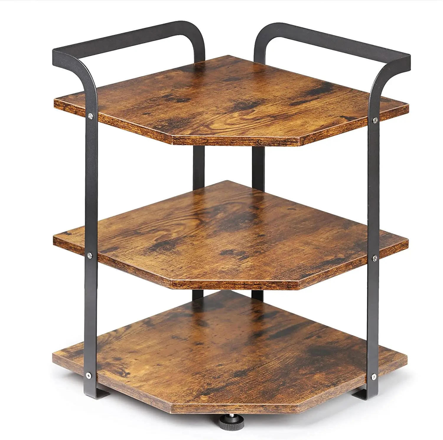 

3 Tier Small Corner Shelf Cabinet Organizer, Brown