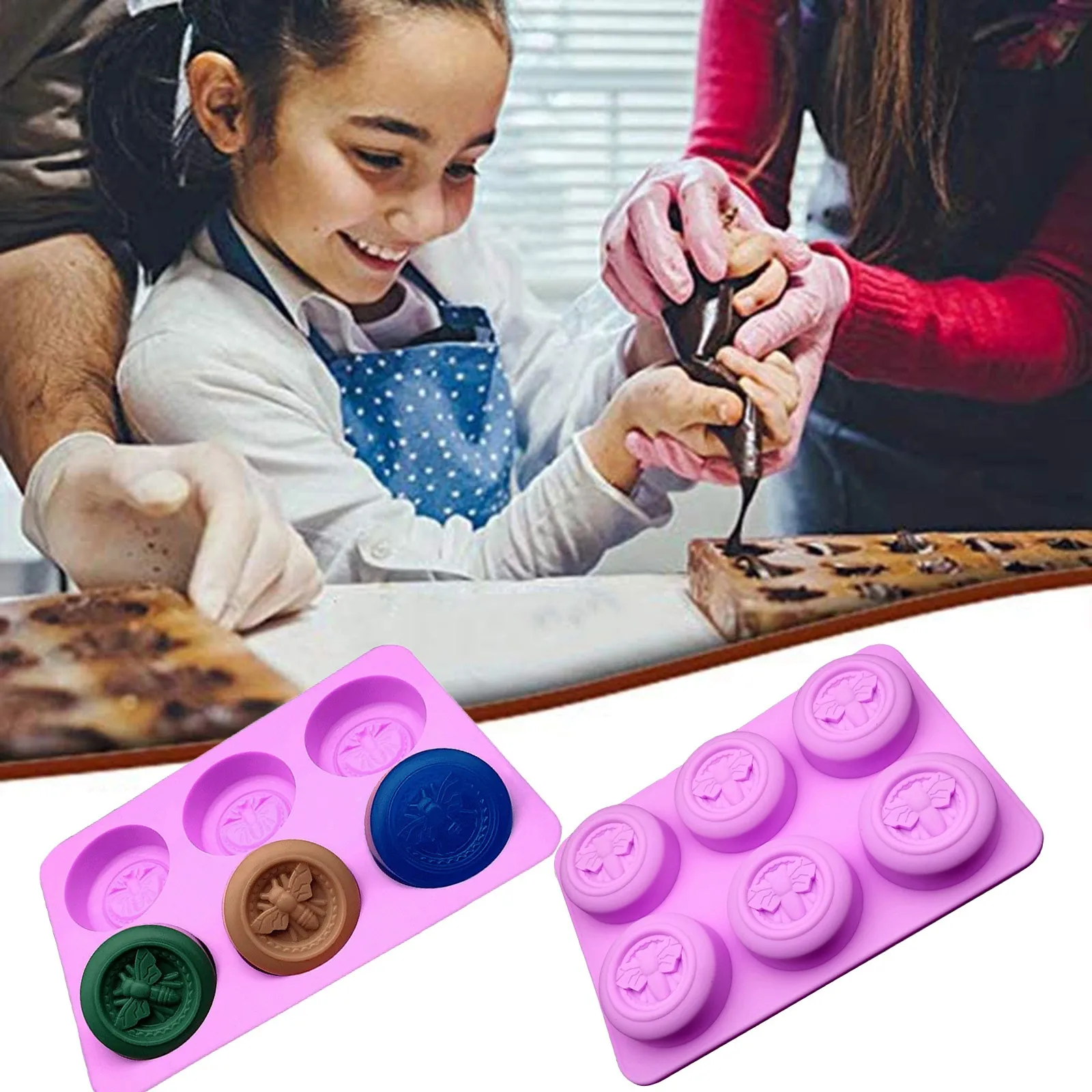 

6 круглых стандартных силиконовых форм, форма для торта, форма для шоколада