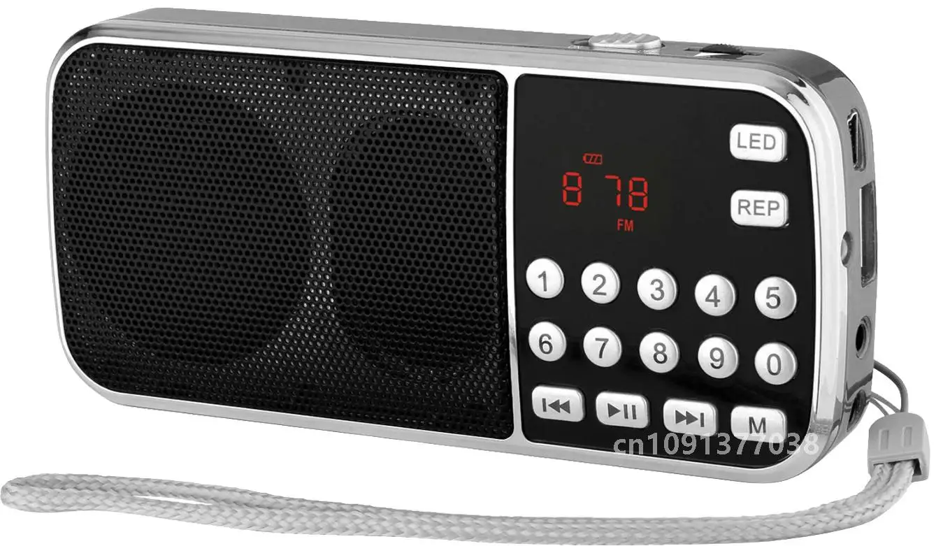 EONKO Super Bass HIFI FM-радиодинамик L-088 с TF USB-фонариком перезаряжаемой батареей