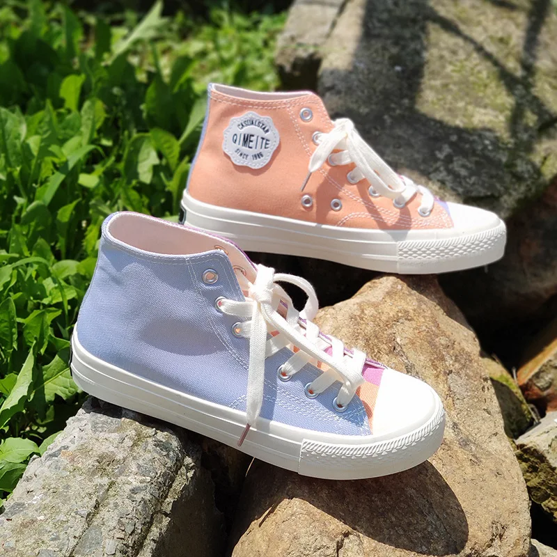 

Ultraviolet Color Changing High-top Hand-painted Canvas Shoes Woman Kawaii Vulcanize Autumn Casual Sneakers Trainers 40 Sneakers
