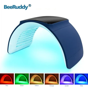 BeeRuddy 7 Colors LED Facial Mask PDT Photodynamic Therapy Touch Screen Skin Care Lamp Ca+ Red Blue Light AcneTreatment Beauty