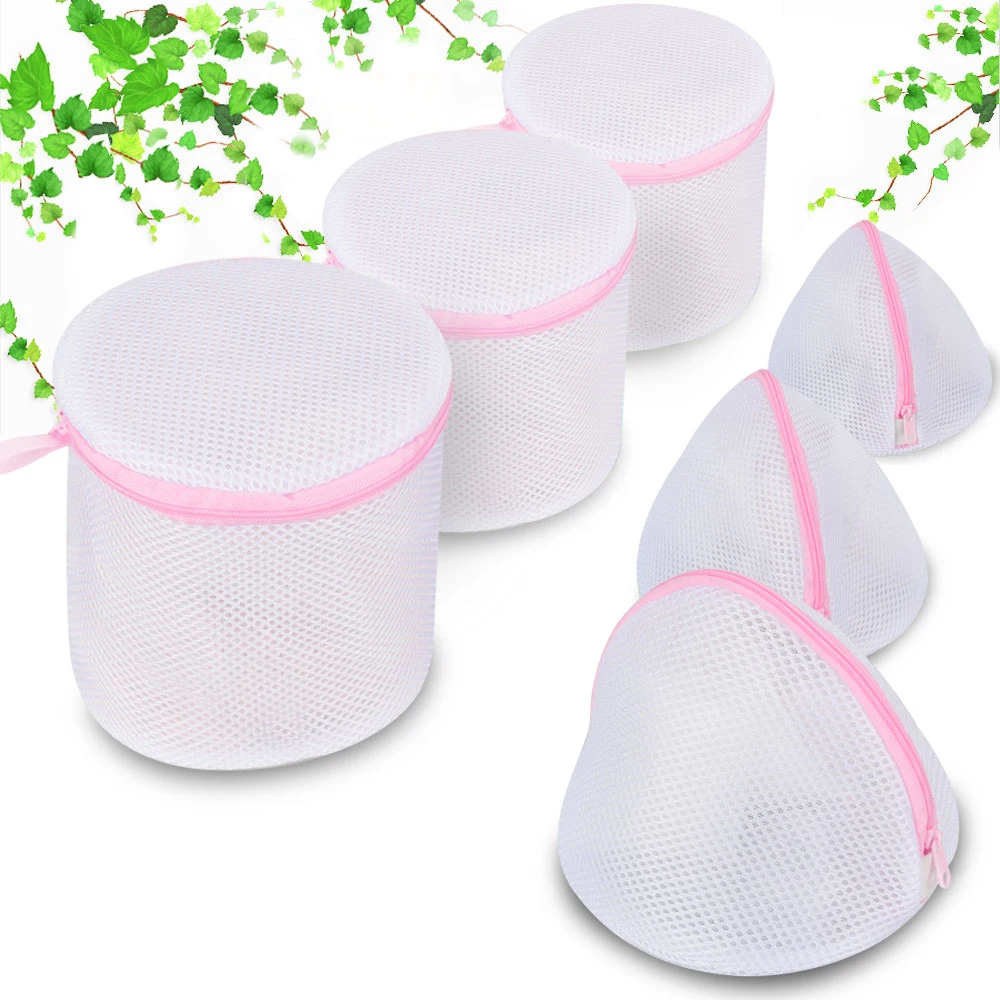

2*3 PCS Washing Machine Laundry Bags Underwear Organizer Travel Portable Bra Storage Bag Polyester Mesh Washing Bag Home Laundry