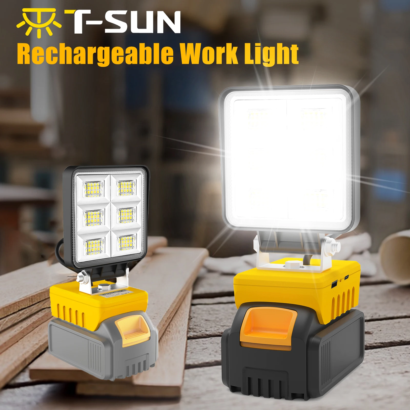 Портативная Перезаряжаемая Светодиодная Лампа Для Кемпинга Мощность 48 Вт