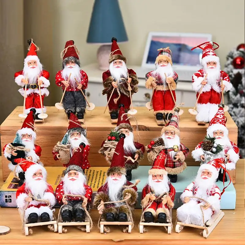 

Christmas Santa Claus Decoration Decorative Desktop Santa Claus Figure Portable Perfect Ornament