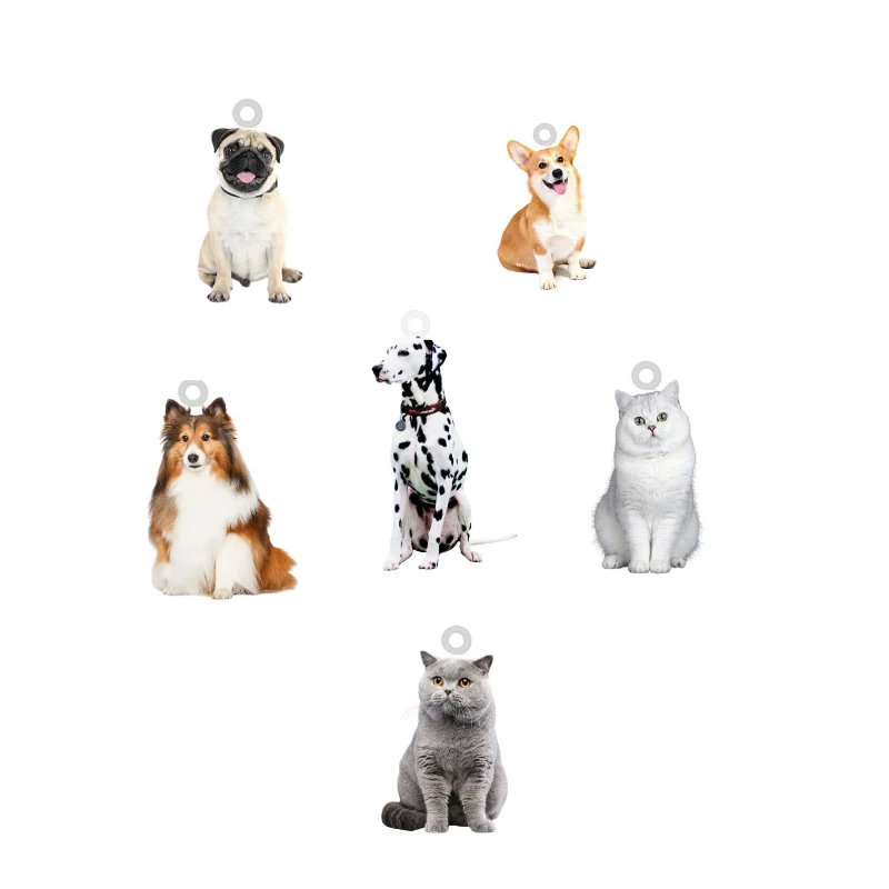 

10PCS Newly Corgi Acrylic Pendants 23MM Double Sides Flat Back Makings Charms For DIY Earrings Bracelets Keychain Jewelry