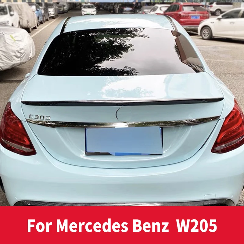

For Mercedes Benz W205 C Class 2015-2021 Trunk Spoiler ABS Plastics Rear Wings Exterior Decoration Car Styling Sedan 4 Door