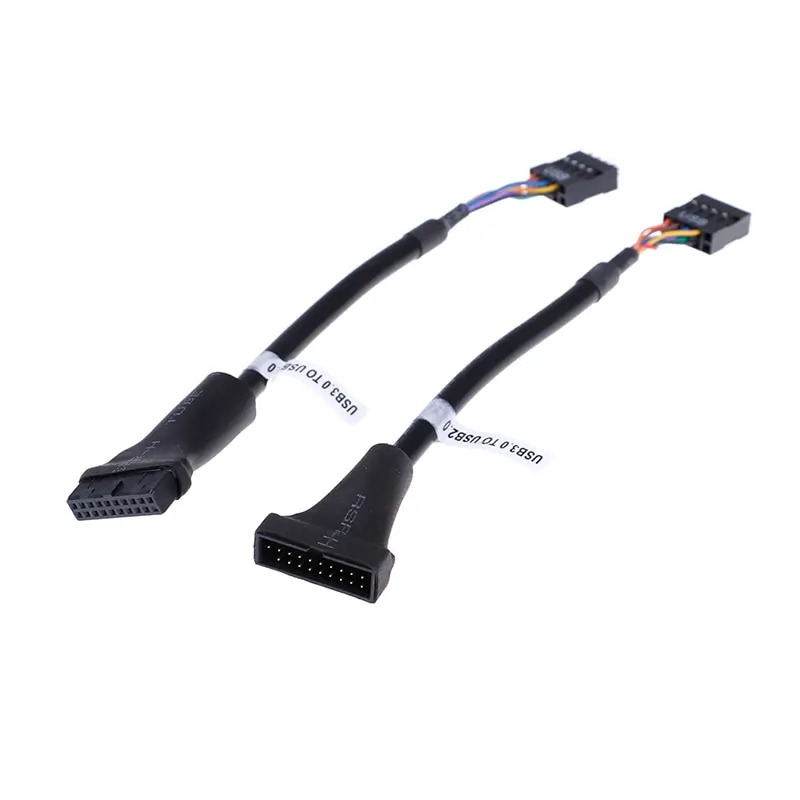 

USB 3,0 20-контактный разъем материнской платы к Usb 2,0 9-контактному адаптеру, конвертер кабеля, штекер, гнездо для компьютера, ПК, адаптер, шнур