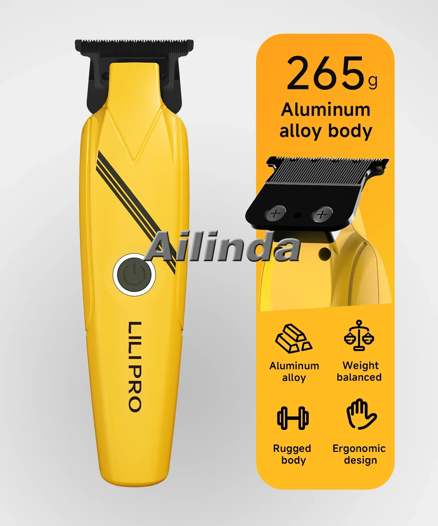 Полноценный металлический триммер для стрижки волос LILIPRO 7200 + об/мин с Т-образным