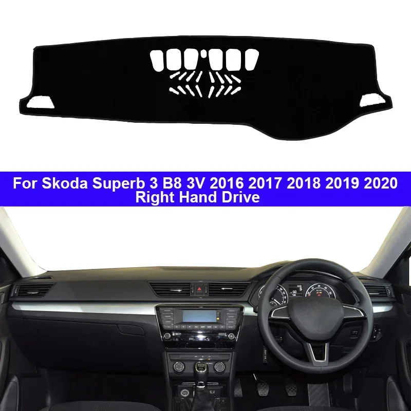 Чехол для приборной панели автомобиля коврик ковер накидка Skoda Superb 3 B8 3V 2016 2017 2018