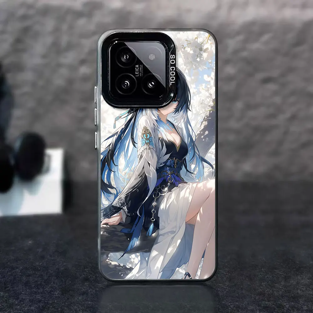 Фото Чехол для мобильного телефона Xiaomi 14T 11 Lite 5G NE 12 12T 13T 13 Pro 14, черный, с принтом Wuthering Waves Yangyang Xuanling, задняя крышка №2