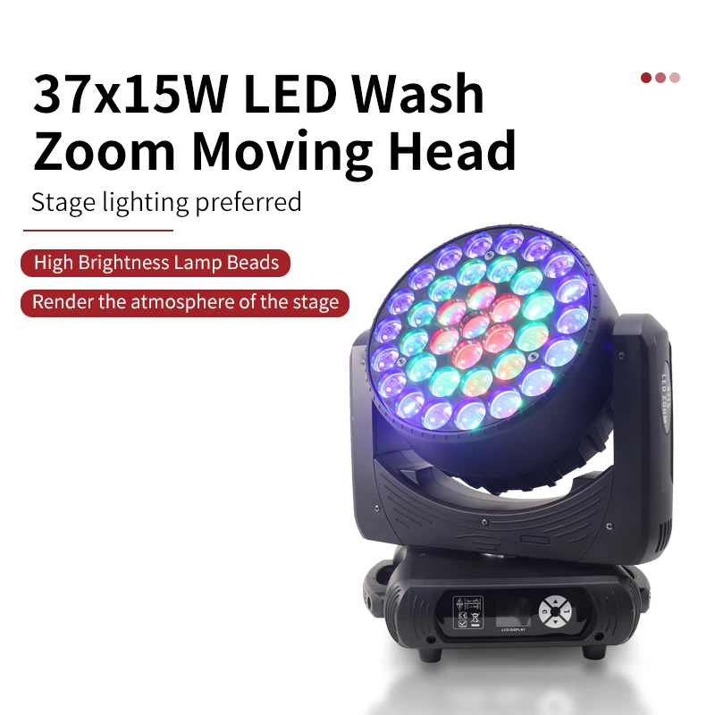 DMX 37x15W Wash ZOOM RGBW 4 в 1 освещение с подвижной головкой подходит для прожекторов