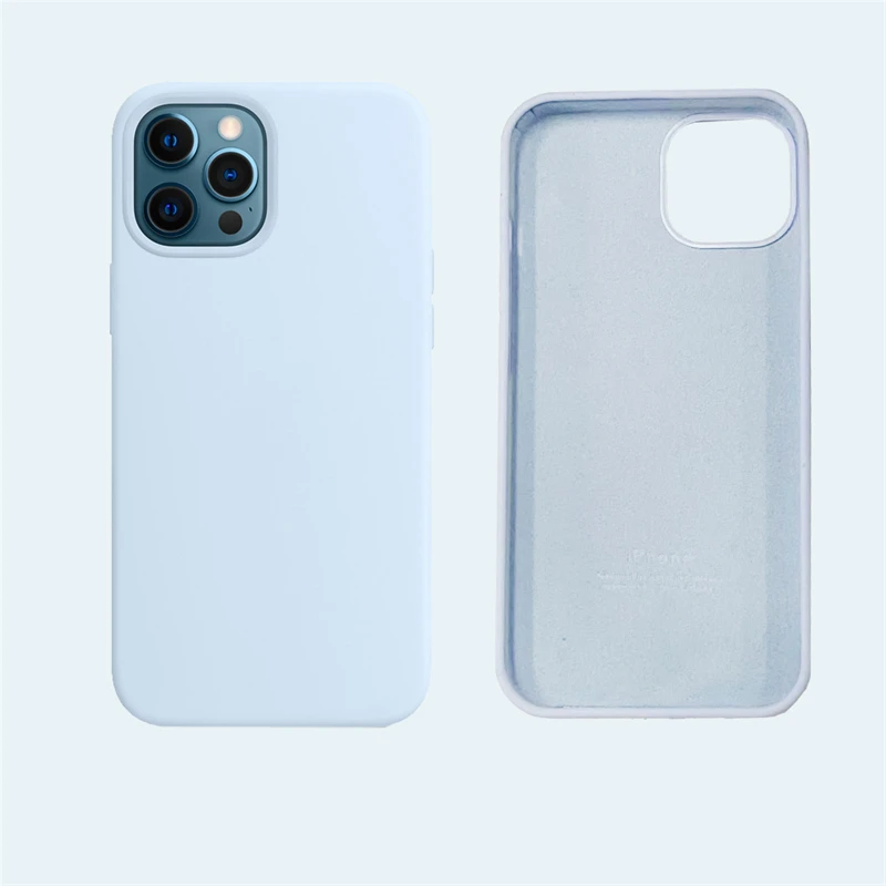 

Official Original Silicone Liquid Phone Case For iPhone 13 12 Pro Max XS X XR 7 8 Plus 6 Cover For Apple iPhone 13 12 Mini Cases