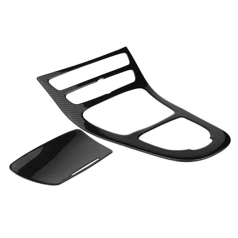 

Car Center Control Gear Shift Panel Decorative Trim Cover Carbon Fiber Color for Mercedes Benz E-Class W213 2015-2018