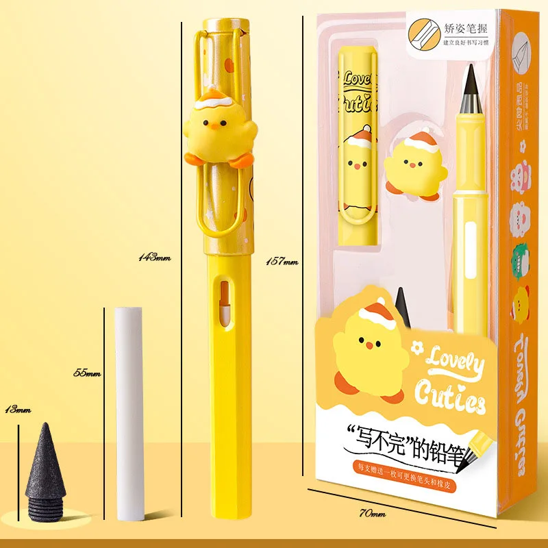 

HB Unlimited Kawaii Pencils No Ink Novelty Eternal Pen School Supplies Stationery Mechanical Pencil Art Sketch Painting Tools
