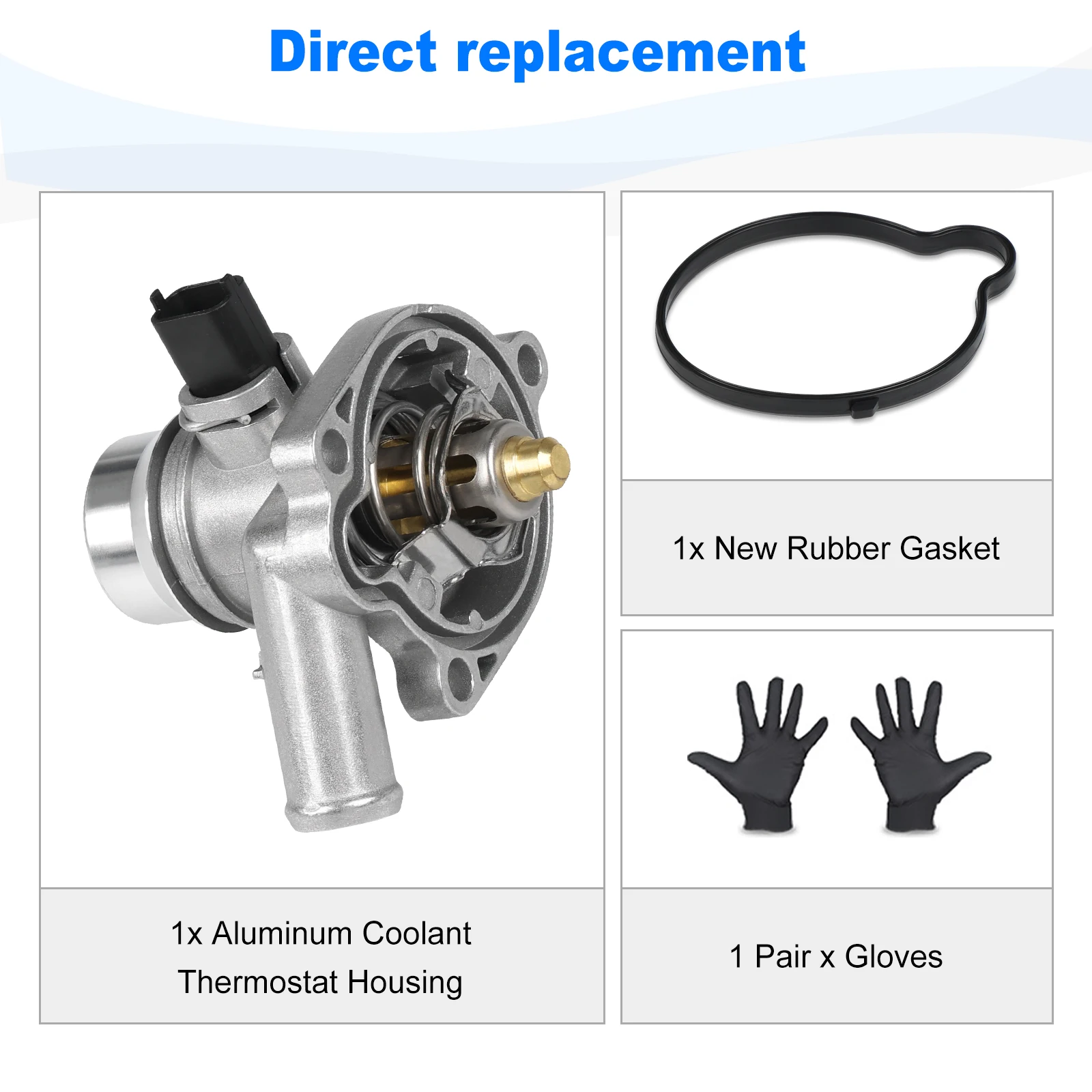 Алюминиевый корпус термостата охлаждающей жидкости для двигателя Chevy Cruze 2011-2016 Trax
