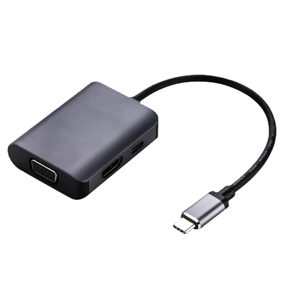 USB TYPE C To HDMI-compatible VGA PD 4K USB 3.1 to HDMI-compatible VGA PD HD cable 3In1 Can Be Used At The Same Time