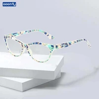 seemfly new anti blue light reading glasses for women fashionable and comfortable printed eyeglass with diopter 1 1 522 54
