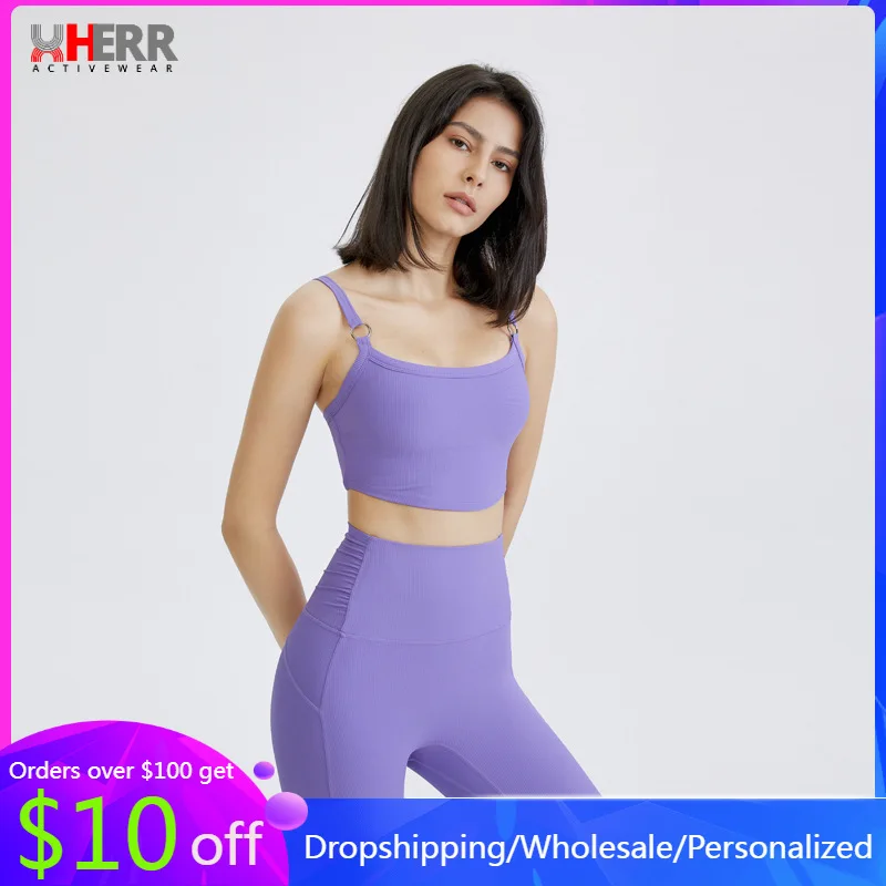

X-HERR Quick Dry Gym Sports Bra for Women Push Up Medium Impact Workout Crop Top Breathable Exercise Trainning Activwear 2022