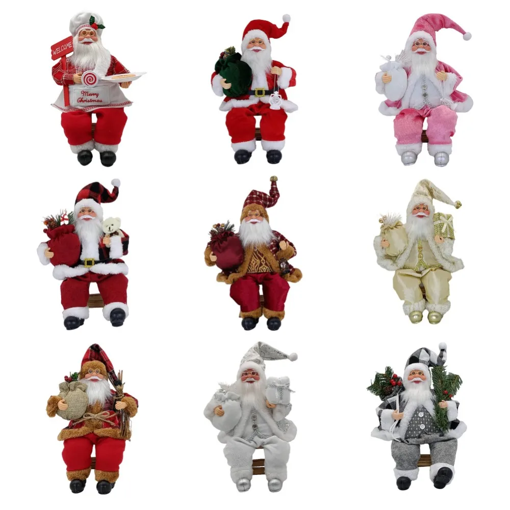 

35 см Сидящая игрушка Санта-Клаус, Рождественское украшение, подарок для вечерние, детские подарки, новый год 2023