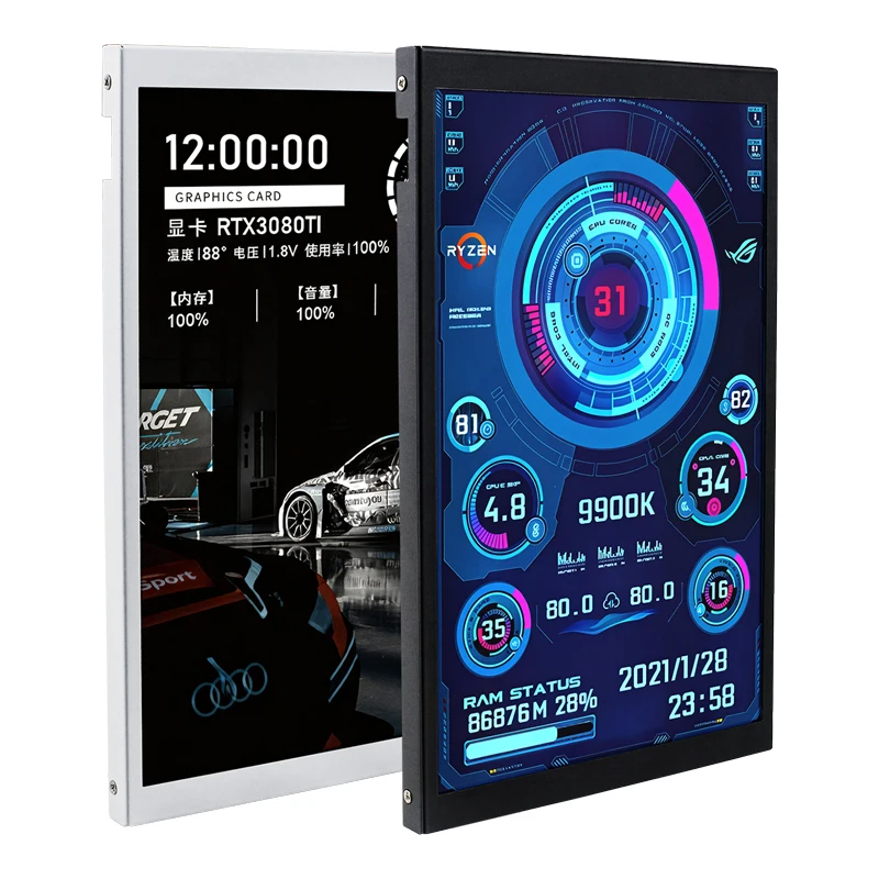 Фото Новый 8-дюймовый IPS USB-умный экран TURZX 1280x800 Вторичный экран Расширенный настольный процессор Графический процессор ОЗУ Компьютерный монитор для Windows 10 11 №2