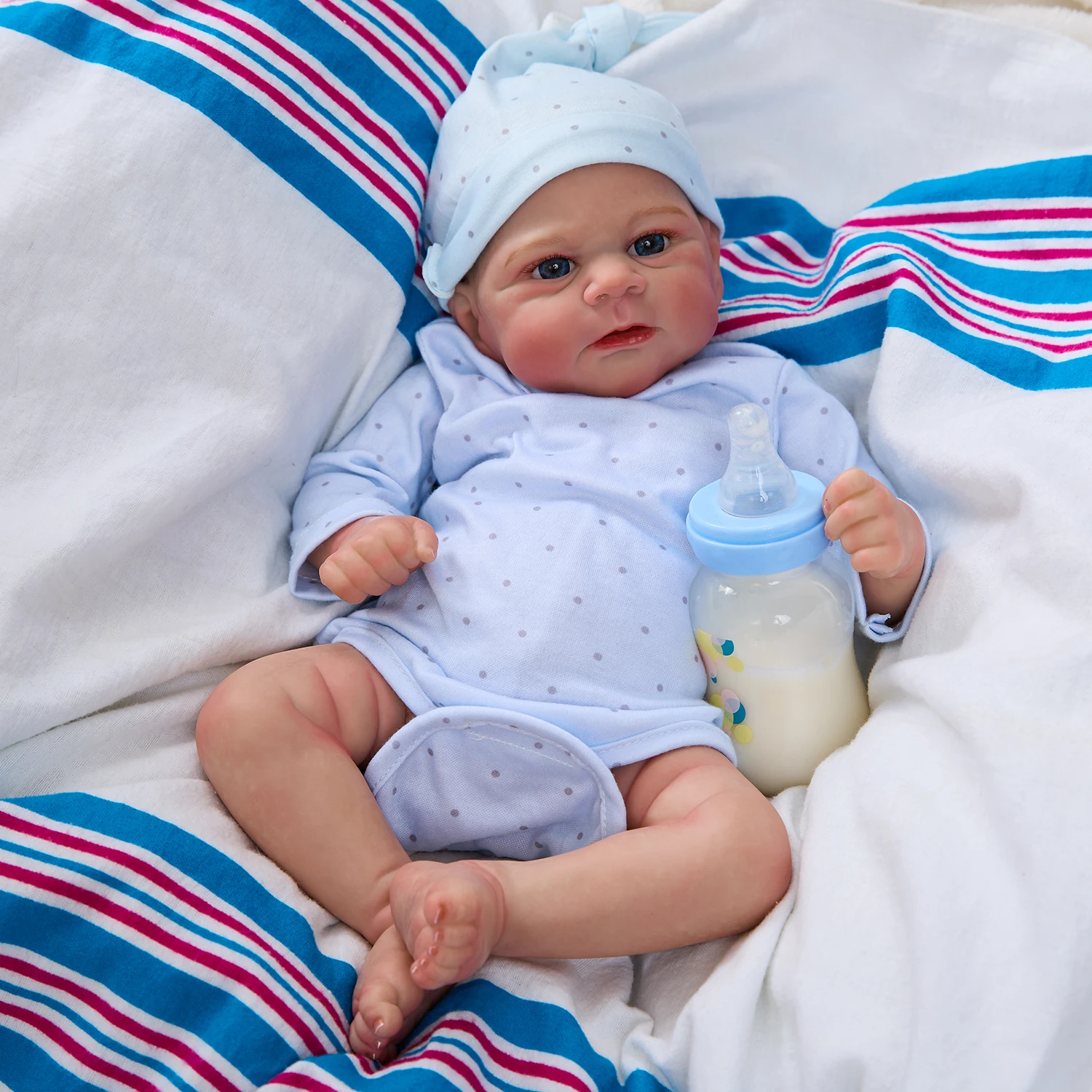 Готовая кукла с рисунком Премиум кукла-младенец Реалистичная 43 см Elijah