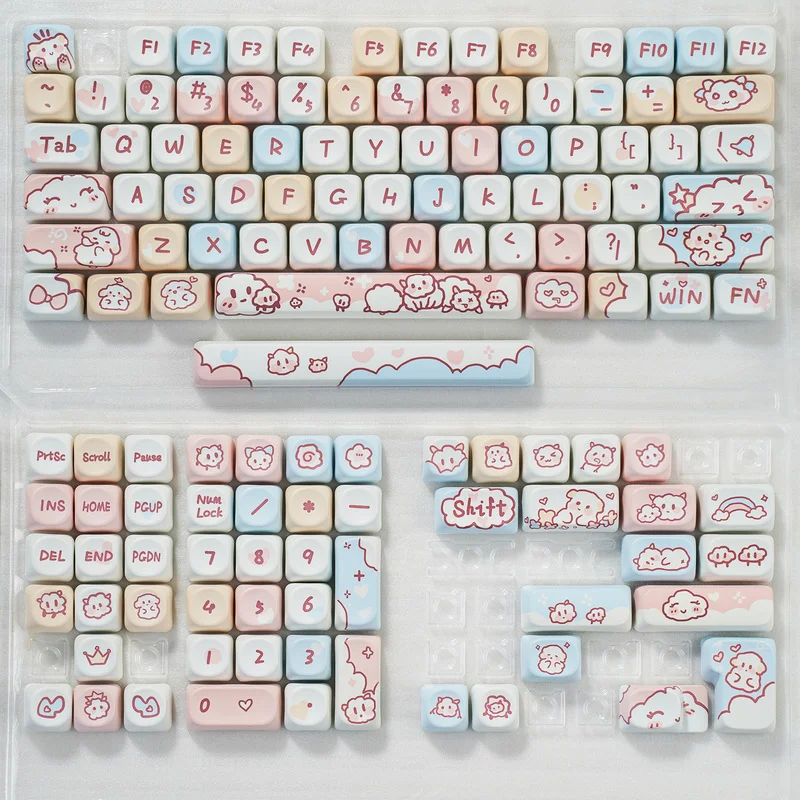 Колпачки для клавиш с тематикой ягненка 130 моа-вишневый профиль Pbt