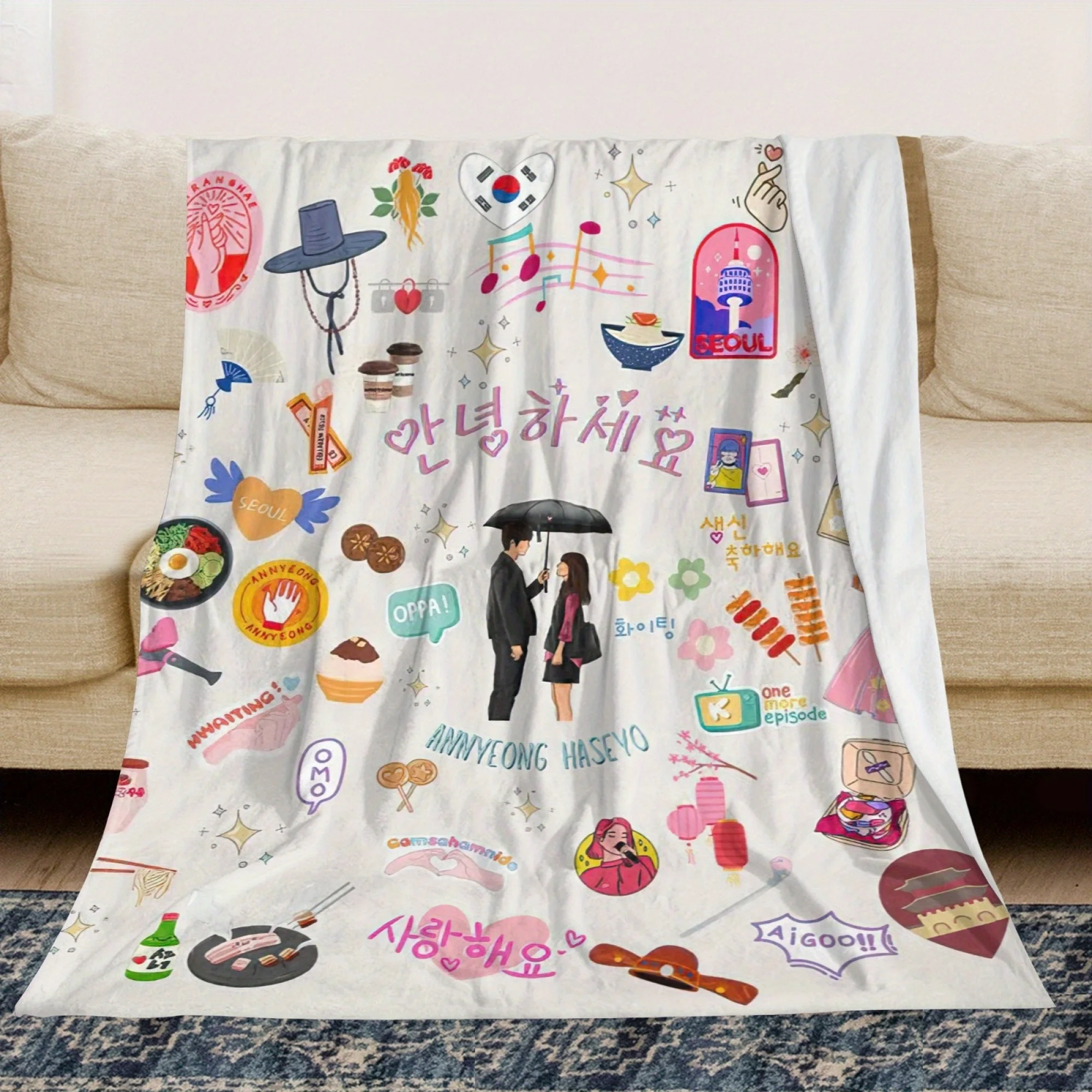 Бархатное одеяло Fran с популярными корейскими драматическими элементами