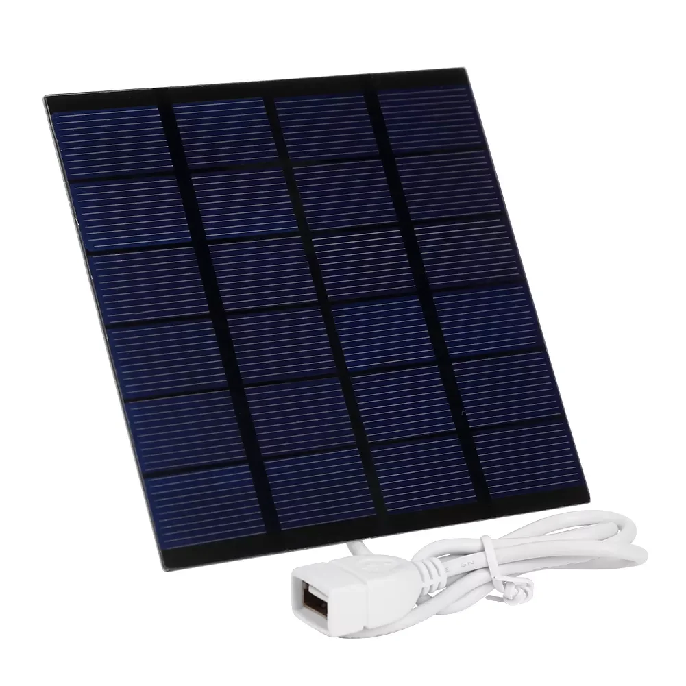 

USB Solar Panel Study Silicon Battery Charger Outdoor Travel USB Polysilicon DIY Solar Panel for Light Mobile Phone Battery