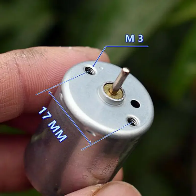 MABUCHI RK-370CA- 081150 Микро Двигатель с двойным валом 2 мм 12 В постоянного тока 14 4 18 24 3450