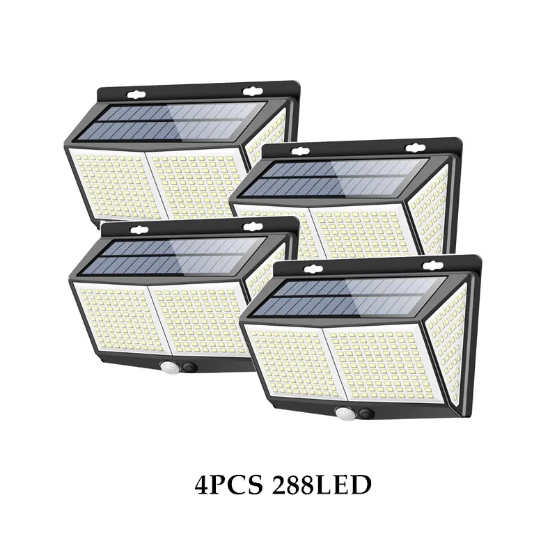 

Outdoor Sensor PIR Motion IP65 Waterproof Solar 4Pcs Solar Powered Lamps Sunlight 100/114/288/468 LED Solar Garden Wall Light