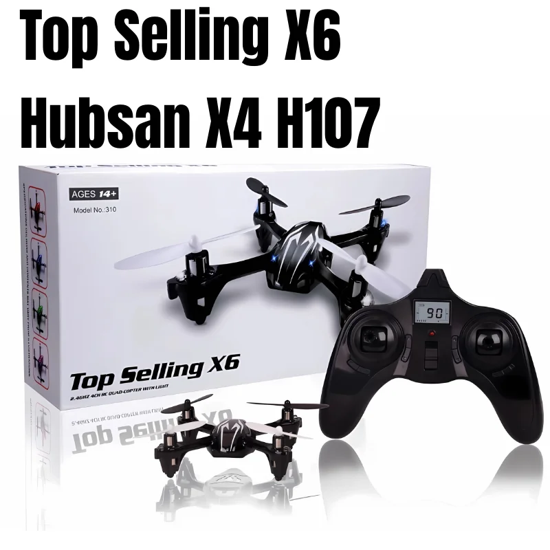 

Top Selling X6 Hubsan X4 H107 RC Quadrocopter 2.4 GHZ 4 CH W 6-Axis Gyro Stabilization System Leds LCD Screen Remote Control