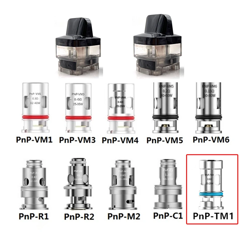 PNP катушка VM1 TM2 M2 VM3 VM4 VM5 VM6 0.3ohm 0.6ohm сетчатые катушки для VINCI X R Argus Vsuit DRAG Baby (art.: 3920bd4ccab91) - 3920bd4ccab91
