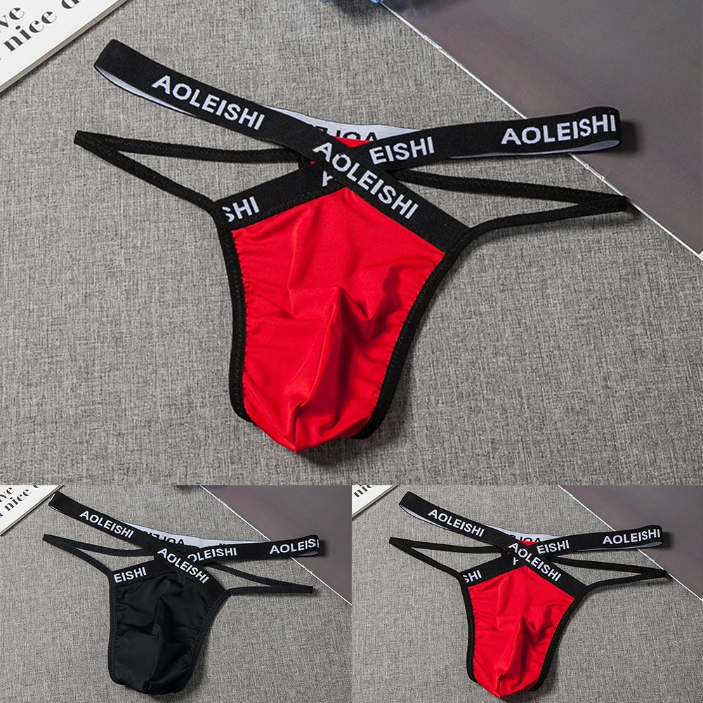 

Men's Sissy Bikini Panties Jock Strap Breathable Underwear Backless Jockstrap Briefs Thong Underpants Calzoncillos Hombre