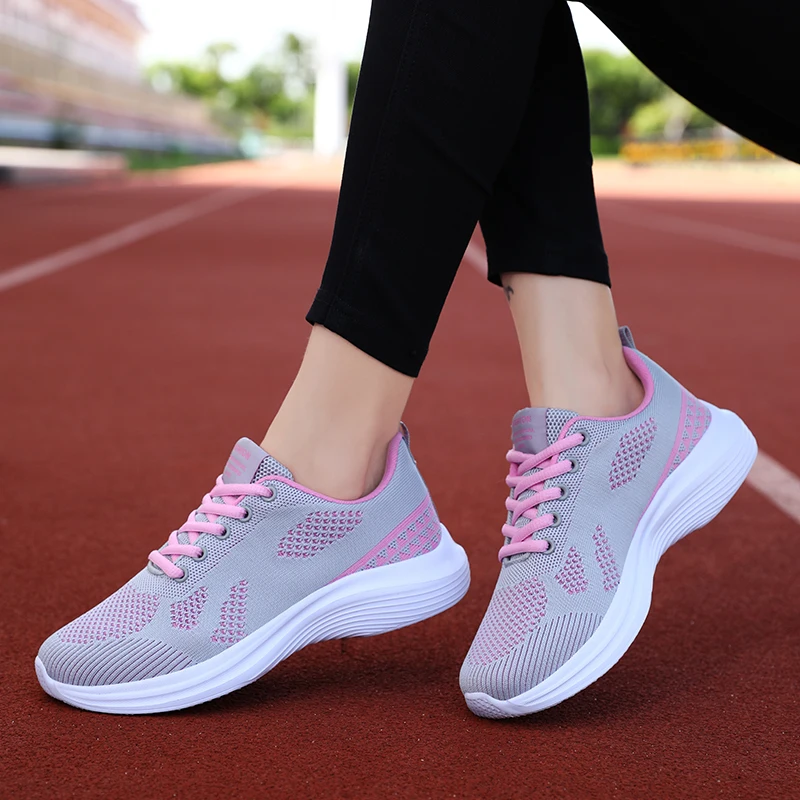 

Shoes for Women Sneakers 2021 Summer Woman Casual Sport Shoe Flats Casual Ladies Mesh Light Breathable Nursing Vulcanize Shoes