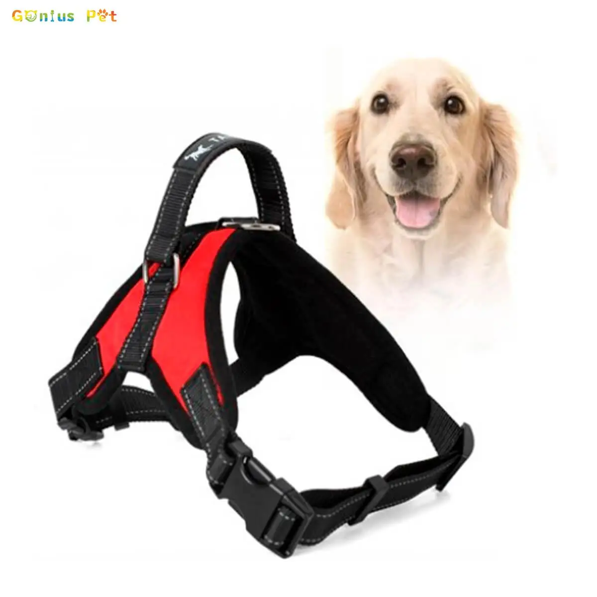 

Dog Harness With Leash Reflective Collar Vest Explosion Proof Portable Stain Resistant Harnesses For Medium Large Dogs Training