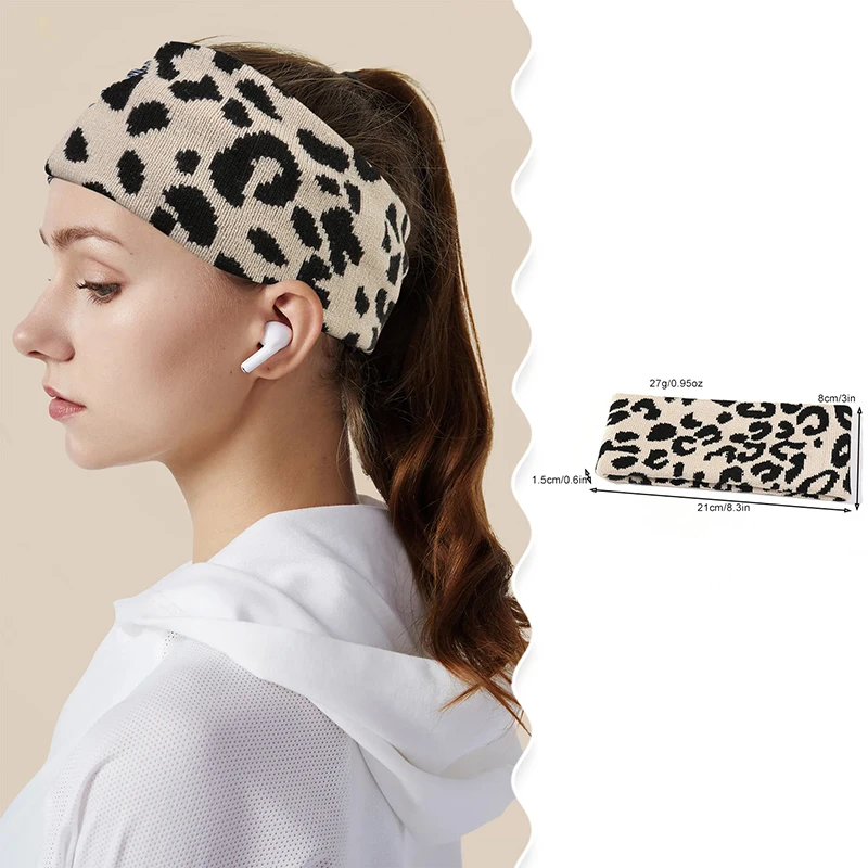 Винтажный леопардовый принт для мытья лица тканевая повязка на голову женская