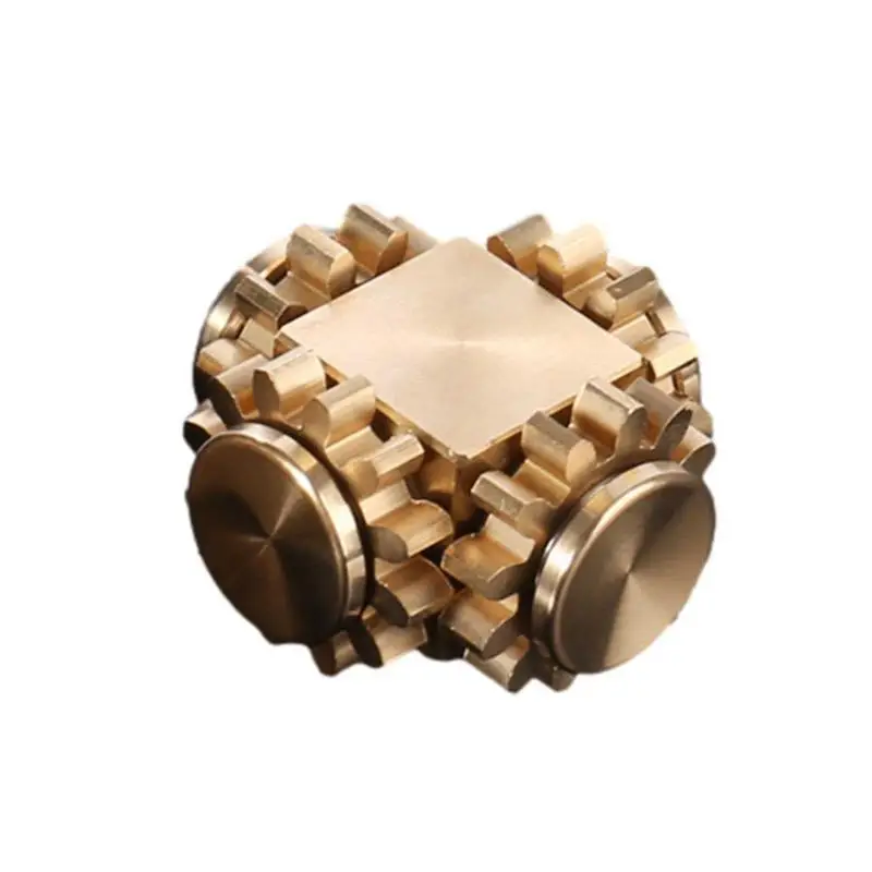 

Hot Saling Fingertip Gyro Gear Linkage Cube Pure Copper Finger Mechanical Gyro Adult Toy Gift Craftsman Feelings