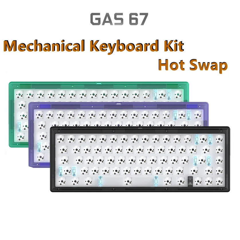 

ZUOYA GAS67 customized Mechanical keyboard kit RGB Backlit hot-swappable switch base axis Wired Type-C Gasket Structure keyboard
